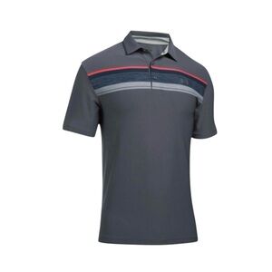 Mens Under Armour UA Golf Gray Heatgear Loose Fit Golf Polo Shirt
Size‎ L
